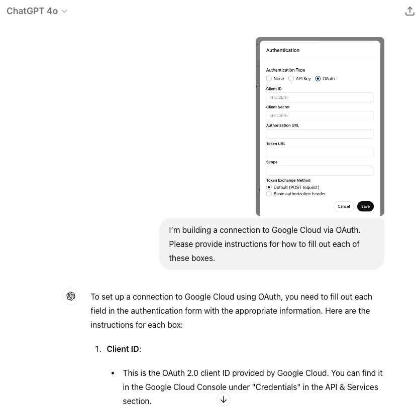 The above ChatGPT request