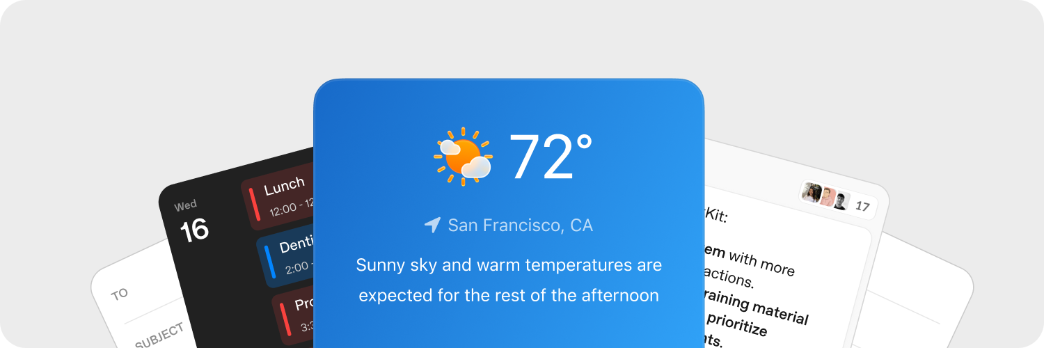 widgets